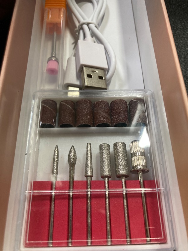 Photo 3 of ***SEE COMMENTS/NOTES***Nail Drill for Acrylic Nails Professional Kit 30000RPM by Scienbeauty, Gel Nails - Full Set with 8 Bits Rechargeable Nail File (Champagne Gold)