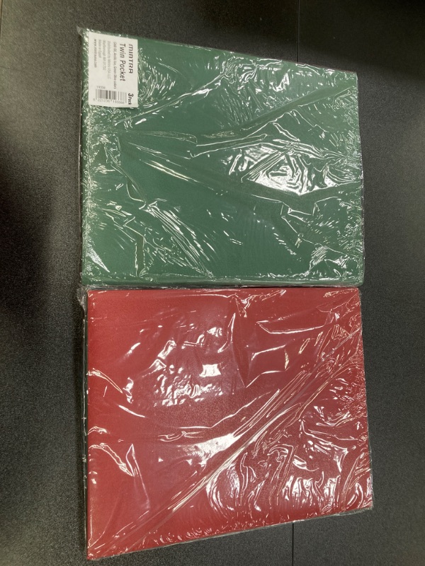 Photo 2 of 2 PACK BUNDLE///Mintra Poly Pocket Folders 3pk - Heavy Duty (Chili Oil/Arctic Ice/Green Olive)