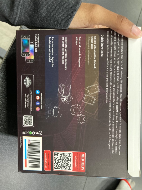 Photo 1 of Orzly VR Headset Designed for Nintendo Switch & Switch OLED Console with Adjustable Lens for a Virtual Reality Gaming Experience and for Labo VR - Colour Pop - Gift Boxed Edition Tanami