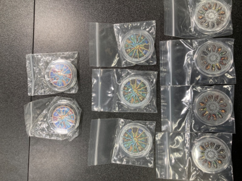 Photo 1 of 9 PACK BUNDLE///Twelve Constellations Colorful Challenge Coin Zodiac Lucky Coin Good Luck Charm Sun God//SEE PHOTOS