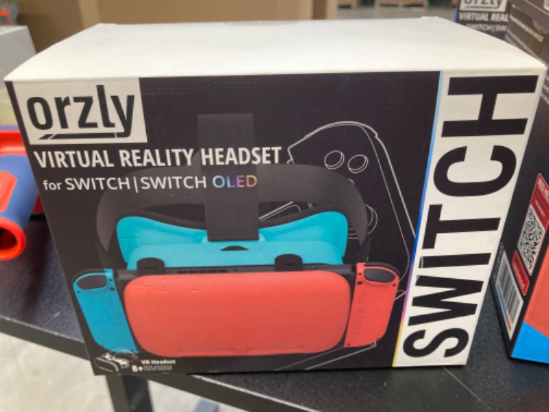 Photo 2 of Orzly VR Headset Designed for Nintendo Switch & Switch OLED Console with Adjustable Lens for a Virtual Reality Gaming Experience and for Labo VR - Colour Pop - Gift Boxed Edition Tanami