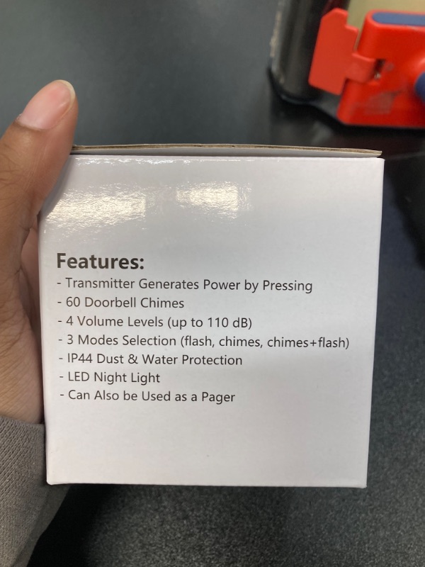 Photo 2 of HOTATA Wireless Doorbell with No Battery Required Push Button & 2 Plug-in Receivers, Door Bell with 60 Doorbell Chimes, LED Flash, 1000ft Range, 5 Volume Levels & Mute Mode for Home, Classroom