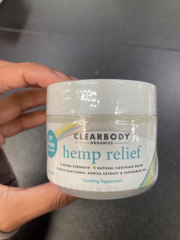 Photo 3 of Clearbody Organics - USA Made Hemp Cream Maximum Strength - Soothe Discomfort in Your Back, Muscles, Joints, Neck, Shoulder, Knee, Nerves - Natural Peppermint and Soothing Arnica Extract 2 Fl Oz (Pack of 1)//EXP 5.25