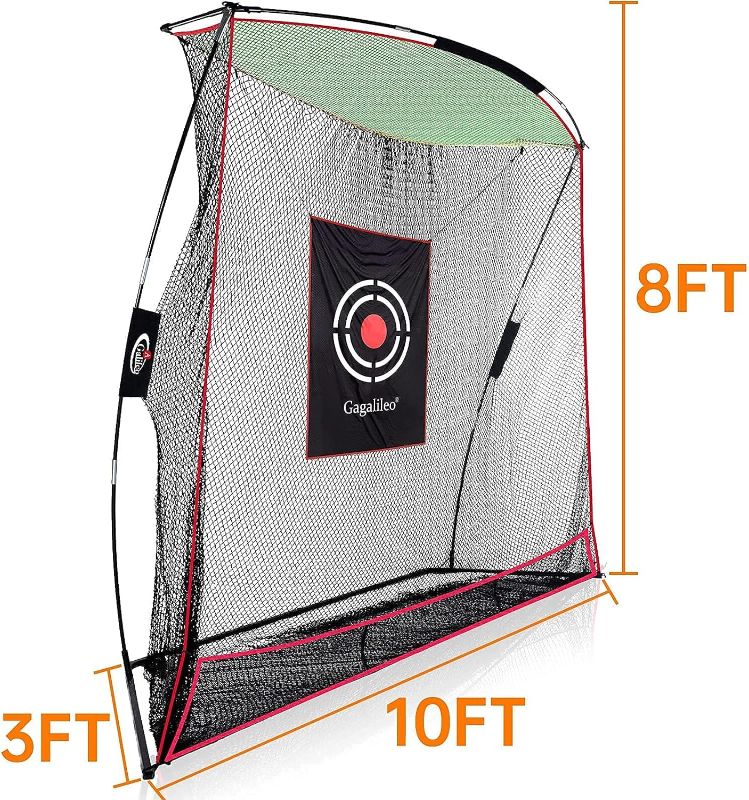 Photo 1 of Golf Hitting Nets for Backyard,Golf Net for Indoor,10x8FT Golf Driving Range,Golf Shooting Net with Carry Bag Quick Setup Golf Driving Range 10x8FT