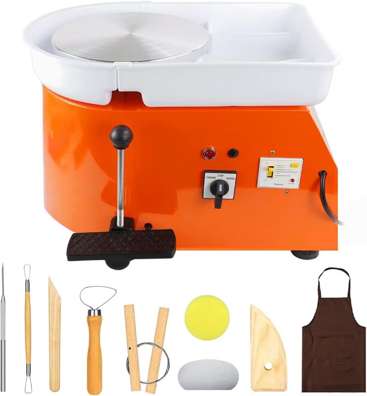 Photo 1 of Tekchic Pottery Wheel Machine 350W Electric Pottery DIY Clay Tool with Foot Pedal - Blue
