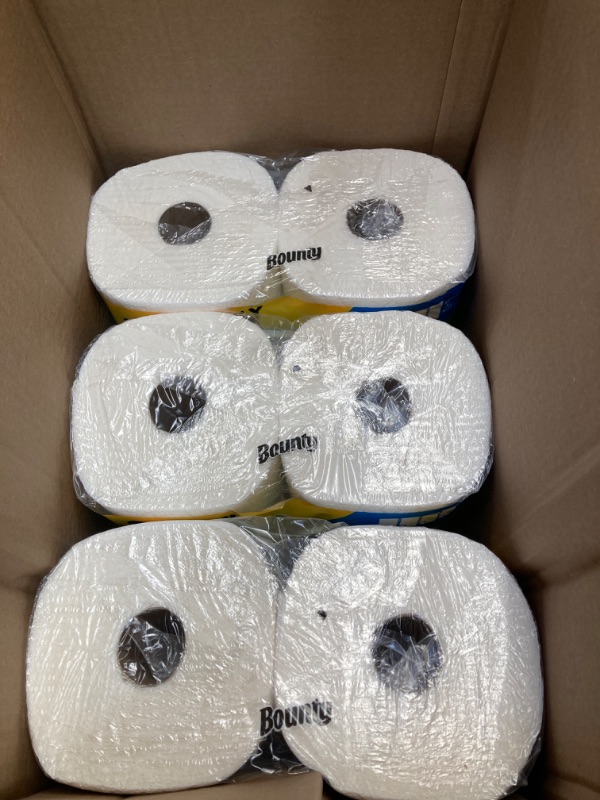 Photo 3 of Bounty Quick-Size Paper Towels, White, 12 Family Triple Rolls = 36 Regular Rolls