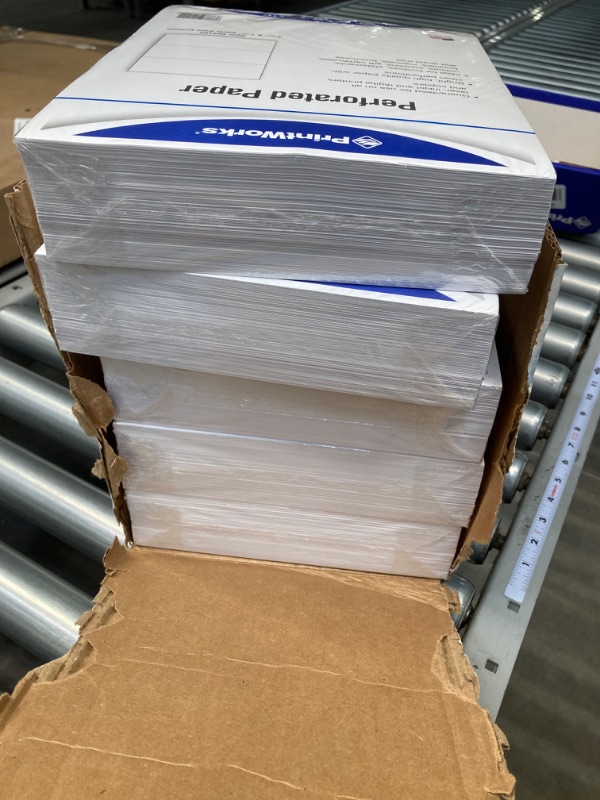 Photo 3 of PrintWorks Professional Perforated Paper for Statements, Invoices, Gift Certificates, Coupons and More, 8.5 x 11, 24 lb, 2 Horizontal Perfs 3 2/3" and 7 1/3" From Bottom, 2500 Sheets, White (04122C)