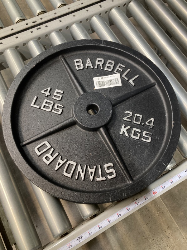 Photo 1 of 1 PLATE!!!! Cast Iron Olympic Weight Plates – Free Weights With 2-inch Hole & Anti-Rust Hammertone Finish - Ideal for Strength Training, CrossFit Equipment & Home Gym Set – Sold in Pairs - 2.5LB–45LB