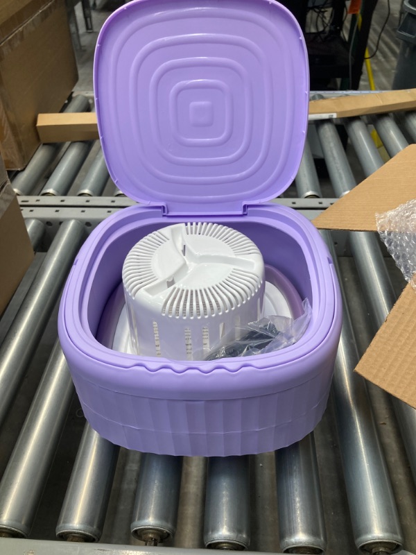 Photo 2 of Foldable Portable Washing Machine Suitable for Camping, Apartment Dirt, Travel, Dormitories-Purple Purple S2