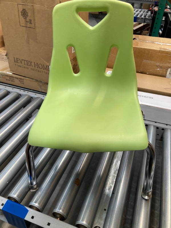 Photo 2 of Berries Stacking Chair with Chrome-Plated Legs Key Lime / 10"