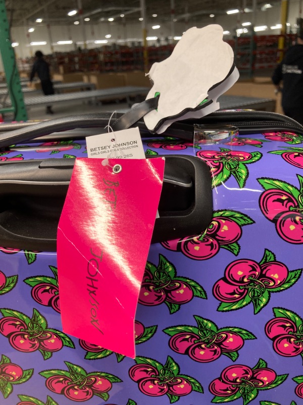 Photo 4 of Betsey Johnson 26 Inch Checked Luggage Collection - Expandable Scratch Resistant (ABS + PC) Hardside Suitcase - Designer Lightweight Bag with 8-Rolling Spinner Wheels (Girls Print) 26in Girls Print