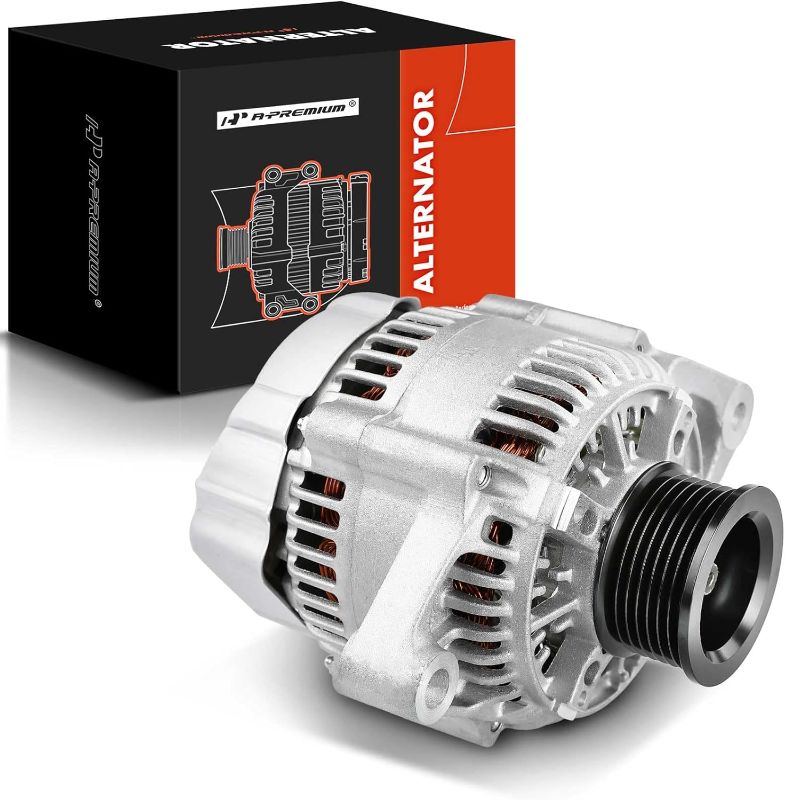 Photo 1 of A-Premium Alternator Compatible with Dodge Ram 1500 2500 3500 4000 Van 99-00, Dakota Durango 99-00, 3.9L 5.2L 5.9L 8.0L, 117Amp 12V CW 7-Groove Pulley, Replace# AND0188, 40052024, 56027912AB
