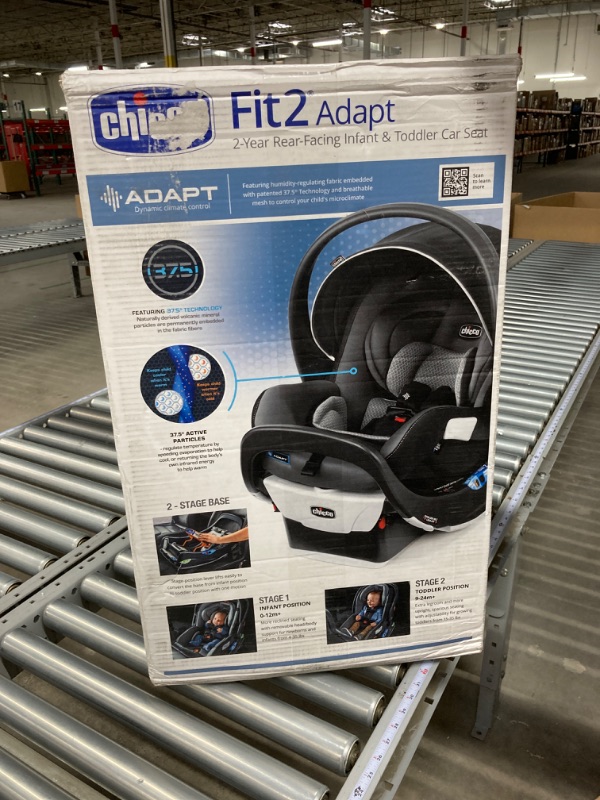 Photo 4 of Chicco Fit2® Adapt Infant and Toddler Car Seat and Base, Rear-Facing Seat for Infants and Toddlers 4-35 lbs., Includes Infant Head and Body Support, Compatible with Chicco Strollers | Ember/Black Ember Fit2 Adapt