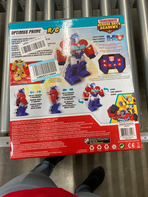 Photo 1 of Jam'n Hasbro: Transformers Rescue Bots Academy: Optimus Prime RC Robot - 12" Walking Transformer, Lights & Sounds, Radio Controlled, Full Function, 2.4 GHz
