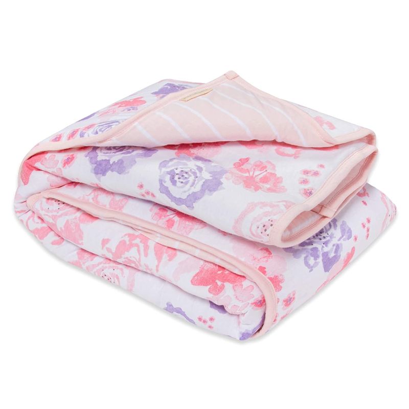 Photo 1 of Reversible Quilt, Baby and Toddler Nursery Blanket, Organic Cotton Shell & Polyester Fill
