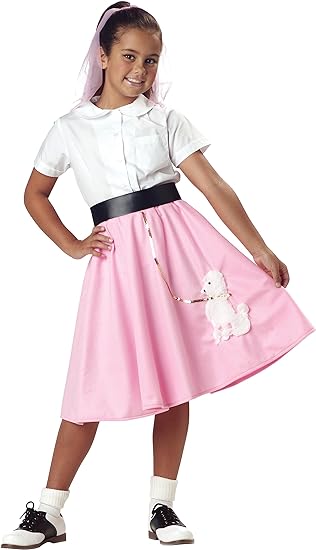 Photo 1 of SIZE X-SMALL!!! Kids Pink Poodle Skirt Costume 
