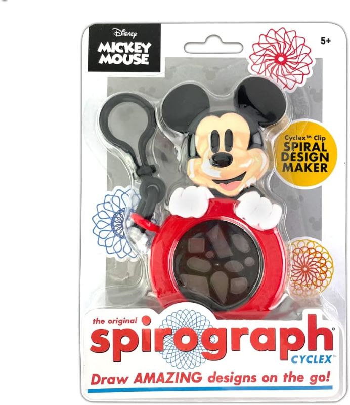 Photo 1 of Spirograph Cyclex Clip Mickey Mouse - Disney - The Easy Way to Make Countless Amazing Designs - Rotating Stencil Wheel - Travel Ages 5+
