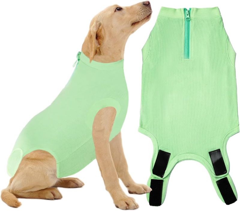 Photo 1 of ARMY GREEN!!! Dog Recovery Suit,Female Spay Male Surgery Combed Cotton Onesie for X-Large Dogs,Blank Green XL
