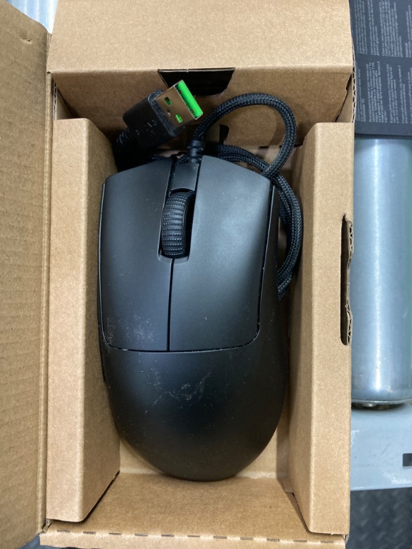 Photo 3 of Razer DeathAdder V3 Wired Gaming Mouse: 59g Ultra Lightweight - Pro 30K Optical Sensor - Gen-3 Fast Optical Switches - 8K Hz HyperPolling - 6 Programmable Buttons - Ergonomic - Speedflex Cable - Black Wired Black