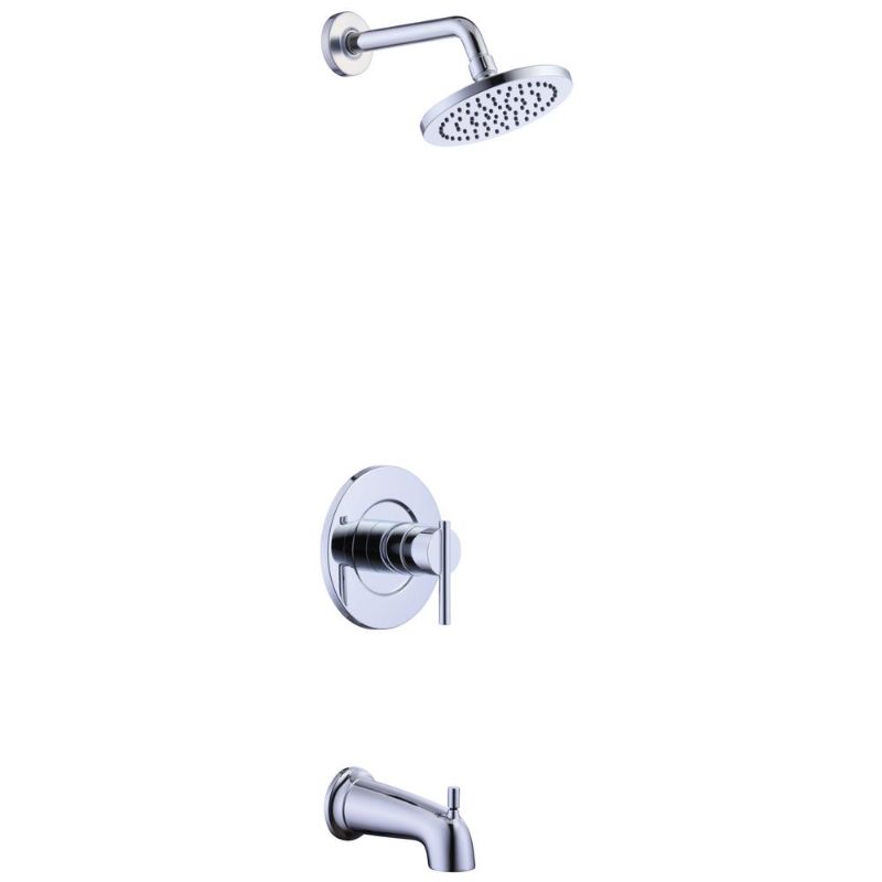 Photo 1 of Glacier Bay Dorind Single-Handle 1-Spray Tub and Shower Faucet in Chrome, Grey