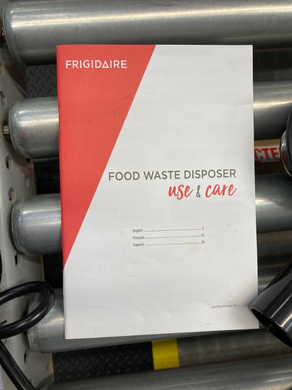 Photo 3 of BRAND NEW!Frigidaire FF13DISPC1 1.25 HP Corded Garbage Disposer for Kitchen Sinks 1 1/4 Horsepower Corded Disposer