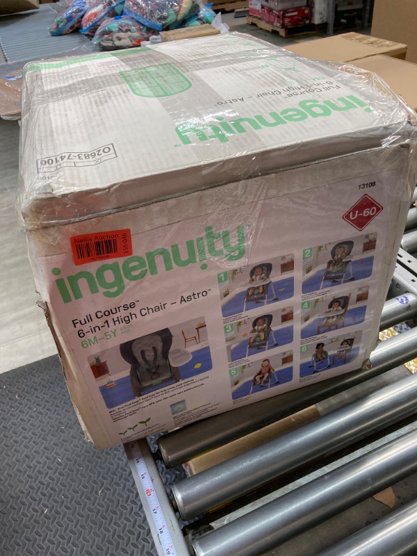 Photo 1 of Ingenuity Full Course 6-in-1 High Chair - Baby to 5 Years Old, 6 Convertible Modes, 2 Dishwasher Safe Trays - Astro