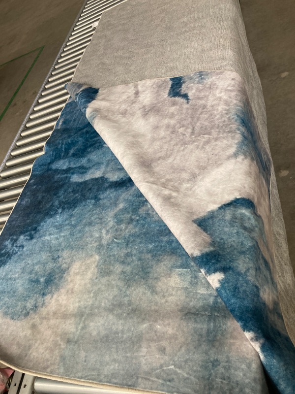 Photo 1 of 10x8 living room rug (blue and white)