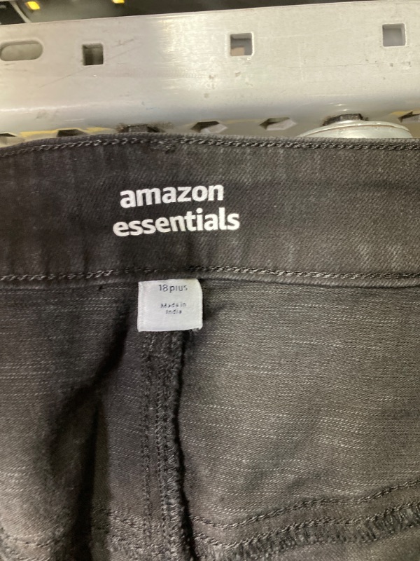 Photo 3 of Amazon Essentials Women's Classic 5-Pocket Denim Skirt (Available in Plus Size) 18 Plus Black Wash