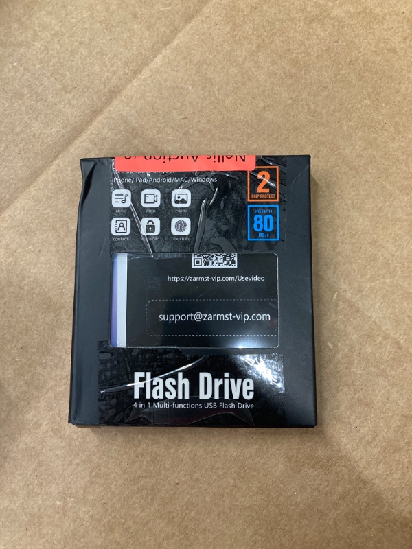 Photo 1 of Flash Drive for iPhone 256GB, 4 in 1 USB Type C Memory Stick, Photo Stick External Storage Thumb Drive for iPhone iPad Android Computer, Sky Blue 256GB A-Sky Blue