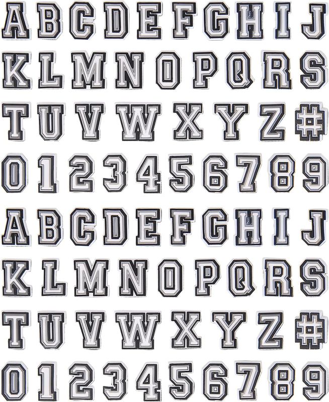 Photo 1 of 74 Pack Letter Decoration Charms 0-9# Number, Alphabet ABC-Z Characters, DIY for Boy Girl Teens Men Women and Adults
