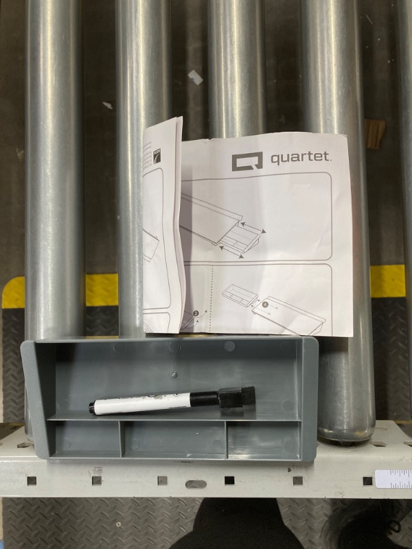 Photo 1 of Quartet Glass Dry Erase White Board, Desktop Computer Pad for Notetaking, 18" x 6" Whiteboard, Clean Erase Surface with Storage, 1 Dry Erase Marker, Marble Surface (GDP186M) Marble Pad