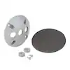 Photo 1 of 2 PACK! Commercial Electric 4 in. Round Metallic Weatherproof Cover with (3) 1/2 in. Holes, Gray