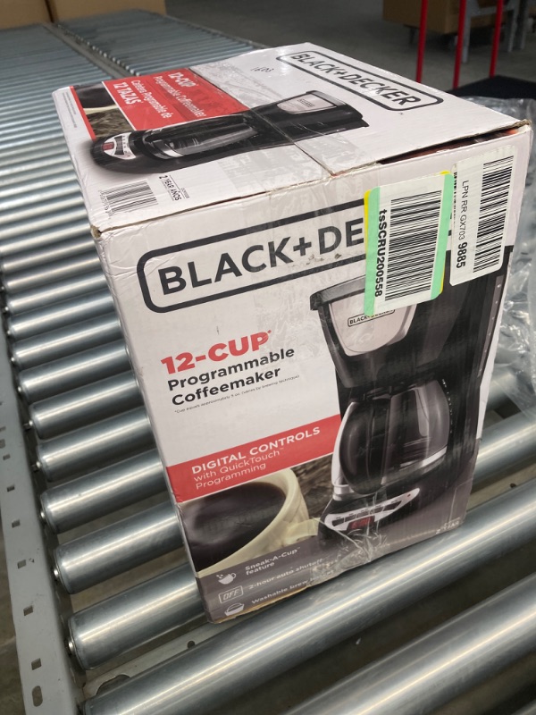 Photo 1 of Black & Decker DCM100B 12-Cup Programmable Coffeemaker with Glass Carafe, Black