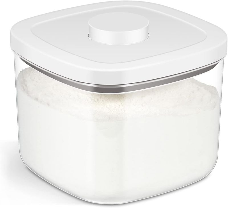 Photo 1 of The food container with a 5.2 Qt/5 L capacity is perfect for 10 lbs of rice, 7.5 lbs of flour, 11 lbs of sugar, and other everyday staples.