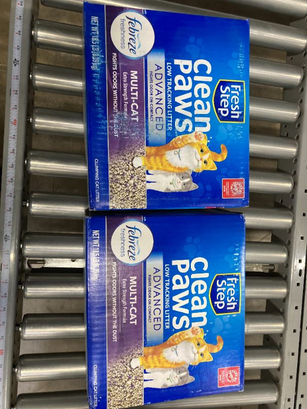 Photo 2 of Fresh Step Clumping Cat Litter, Advanced, Clean Paws Multi-Cat, Extra Large, 37 Pounds total (2 Pack of 18.5lb Boxes)