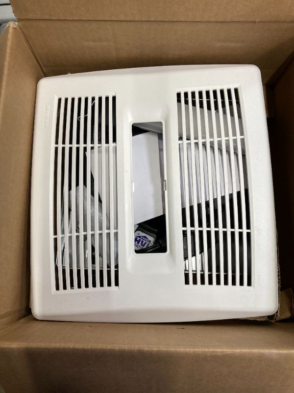 Photo 2 of Broan-NuTone AE110LK Ventilation Fan with LED CleanCover and Roomside Installation, ENERGY STAR Certified, 110 CFM, 1.0 Sones, White