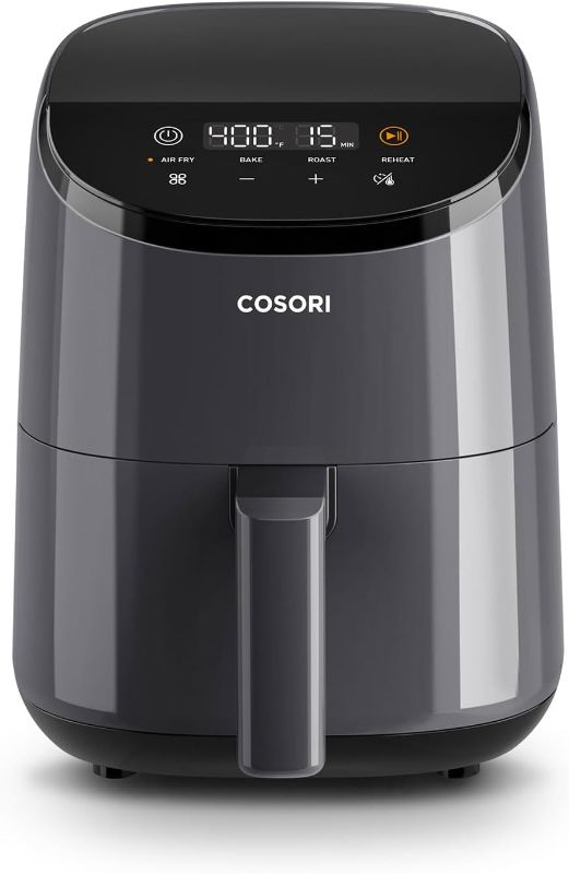 Photo 1 of Cosori Mini Air Fryer 2.1 Qt, 4-in-1 Small Airfryer, Bake, Roast, Reheat, Space-saving & Low-noise, Nonstick and Dishwasher Safe Basket, 30 In-App Recipes, Sticker with 6 Reference Guides,