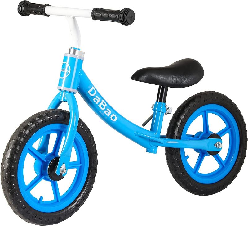Photo 1 of Balance Bike, Toddler Balance Bike for 2 3 4 5 Year Old, 12 Inch Wheels Kids Balance Bike, No Pedal Training Bike, Baby Balance Bike with Footrest & Adjustable Seat Height