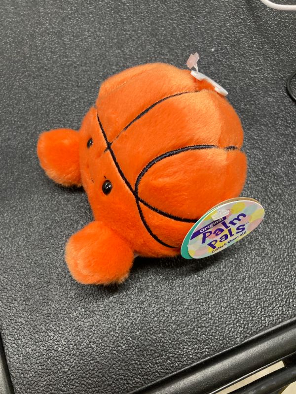 Photo 3 of Aurora® Adorable Palm Pals™ Hoops Basketball™ Stuffed Animal - Pocket-Sized Play - Collectable Fun - Orange 5 Inches