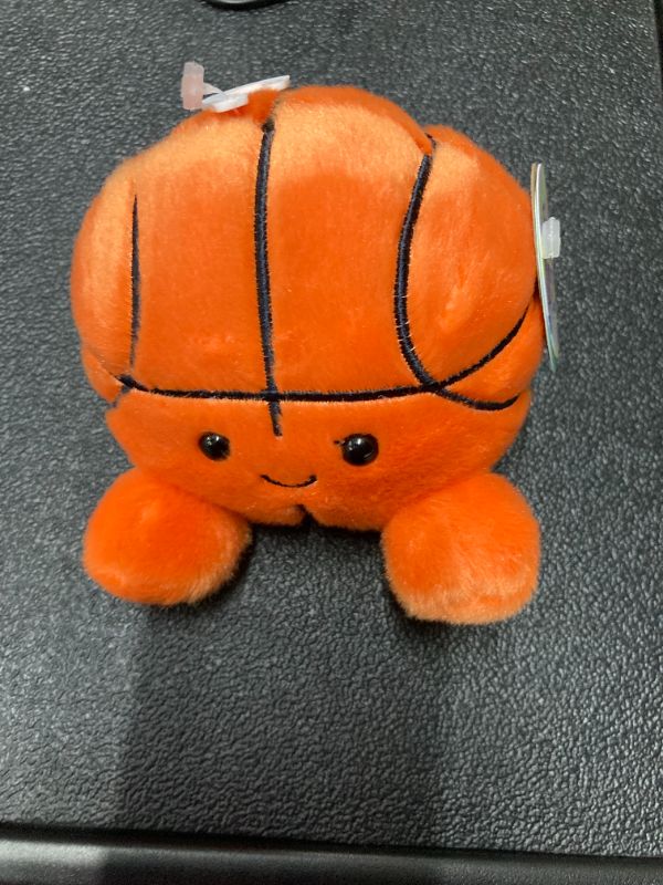 Photo 2 of Aurora® Adorable Palm Pals™ Hoops Basketball™ Stuffed Animal - Pocket-Sized Play - Collectable Fun - Orange 5 Inches