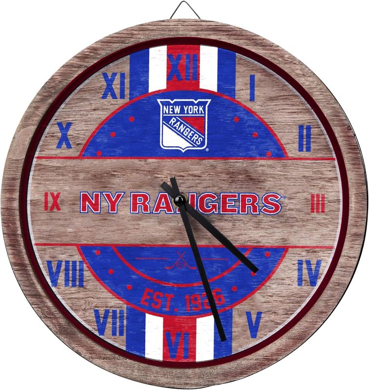 Photo 1 of FOCO NHL Wooden Barrel Wall Clock