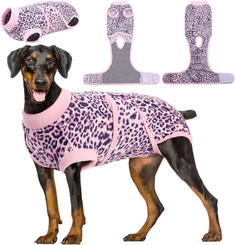 Photo 1 of Kuoser Dog Surgery Recovery Suit, Recovery Suit for Female Male Dogs, Dog Onesie After Surgery Spay Neuter, Anti-Licking Pet Surgical Recovery Snugly Suit, Bodysuit for Abdominal Wounds Skin Disease SIZE XXL