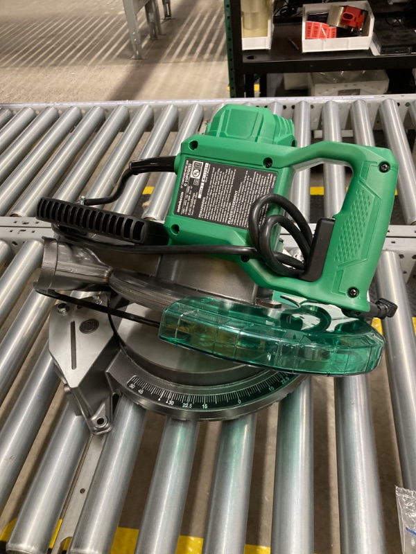 Photo 2 of Metabo HPT | Compound Miter Saw | 10-Inch | Single Bevel | 15-Amp Motor | 0-52° Miter Angle Range | 0-45° Bevel Range | Large Table | 10" 24T TCT Miter Saw Blade | C10FCGS