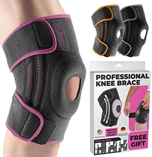 Photo 1 of DR. BRACE ELITE Knee Brace with Side Stabilizers & Patella Gel Pads for Maximum Knee Pain Support and fast recovery for men and women-Please Check How To Size Video (Large, Orion)