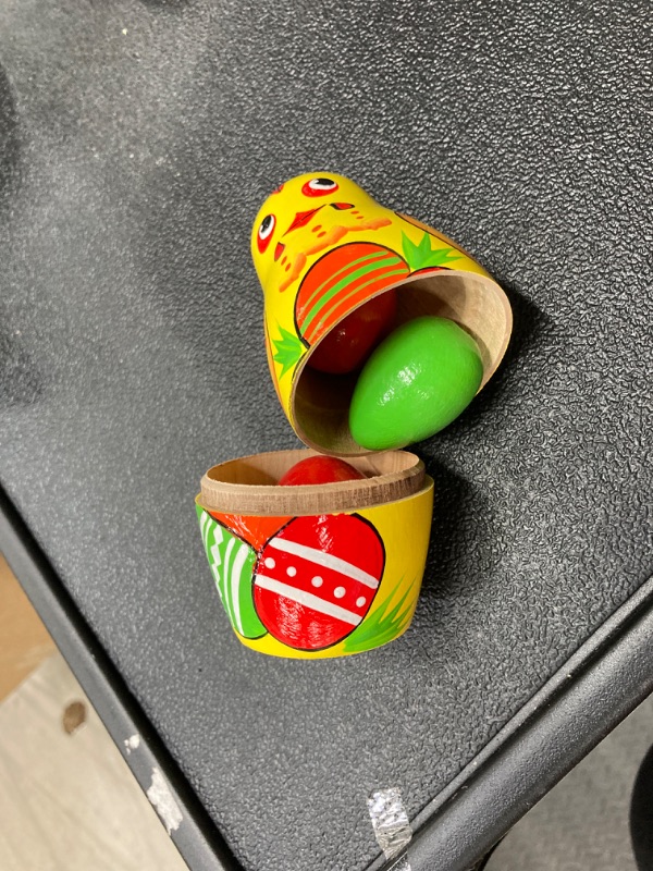 Photo 2 of AEVVV Chicken Nesting Dolls - Hen with Eggs Easter Decorations - Chicken Gifts for Chicken Lovers - Wooden Chicken Toys - Easter Toy Chicken - Chicken Decor