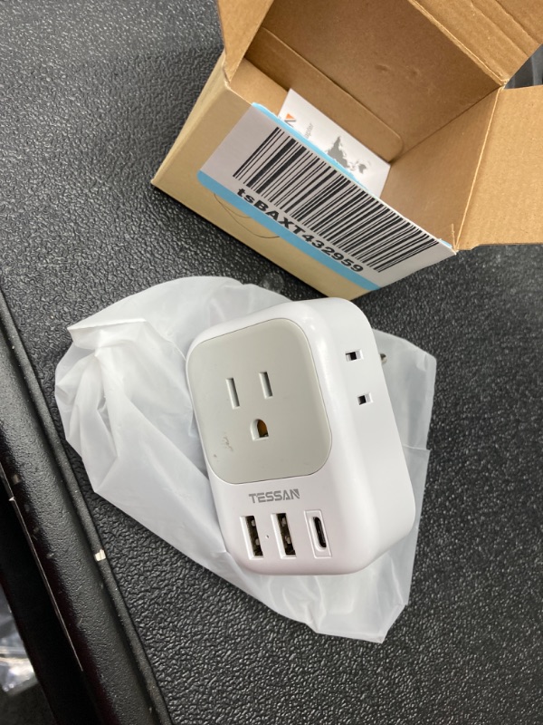 Photo 2 of TESSAN Type E F Plug Adapter, Germany France Power Adapter with 3 USB Ports(1 USB C), 4 AC Outlets Travel Converter Plug Adaptor for US to Europe EU Spain Iceland Korea Greece Russia German French Type E/F-Germany