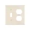 Photo 1 of 32 PC 2-Gang 1-Toggle 1 Duplex Combination Wall Plate, Light Almond