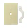 Photo 1 of  24PCS 1-Gang Midway 0.406 in. Hole Device Telephone/Cable Wall Plate, Ivory