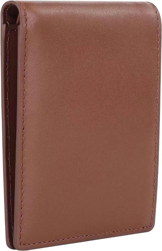 Photo 1 of leather card wallet | Mens Slim Bifold Wallet RFID | Blocking Premium Leather travel wallets(Brown)
