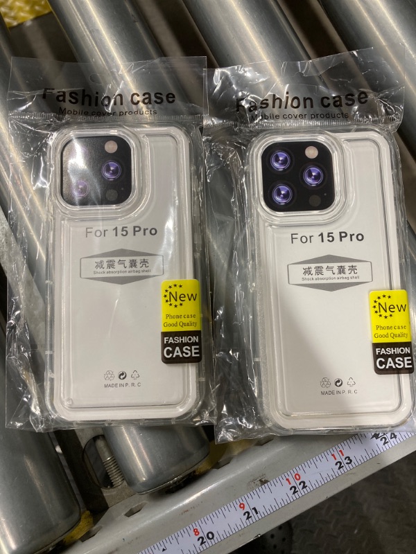 Photo 2 of YIGO MASTER Phone Case Clear New (for iPhone 15 Pro) 2 PACK